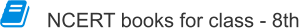 NCERT books for class - 8th